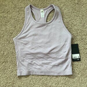 NWT Purple 90 Degree By Reflex Cropped Tank with Built in Bra